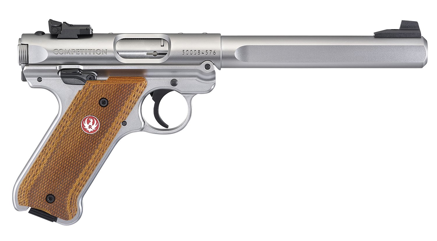 Ruger Mark IV Competition 22 LR 10+1 6.88" Satin Stainless Slab-Sided Bull Barrel - Ruger - 22 LR