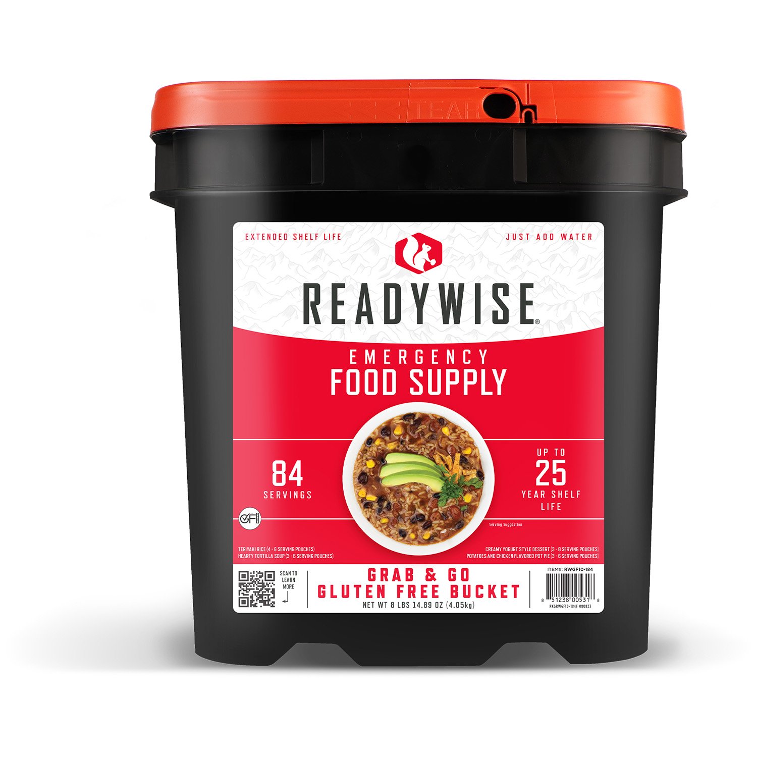 Buy ReadyWise RWGF01184 Gluten-Free Freeze-Dried Entrees, 84 Servings online
