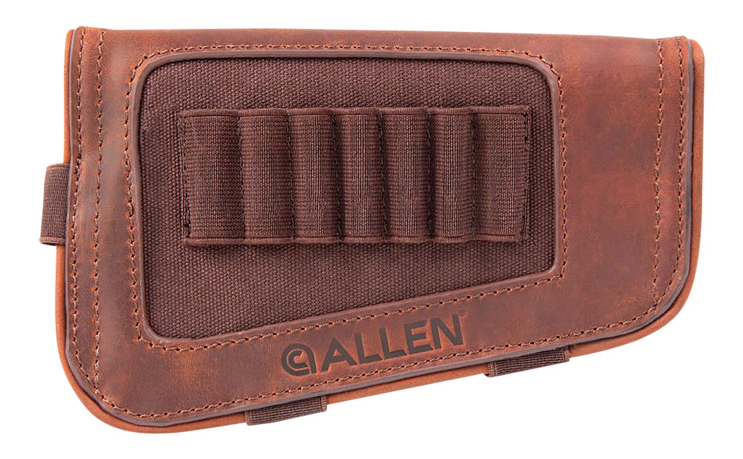 Allen 8517 New Castle Buttstock Carrier Leather 7rd .223 to 300 Win Mag - Allen Company - BROWN