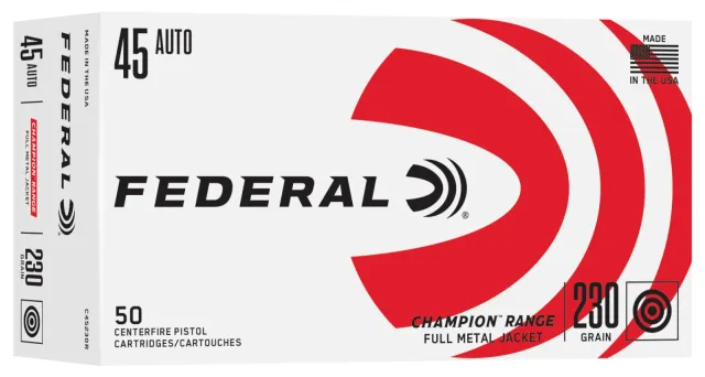 Federal Ammunition FDR 45AP 230GR RANGE FMJ 50RD 45 Auto .000 - Federal Premium Ammunition - 45 Auto