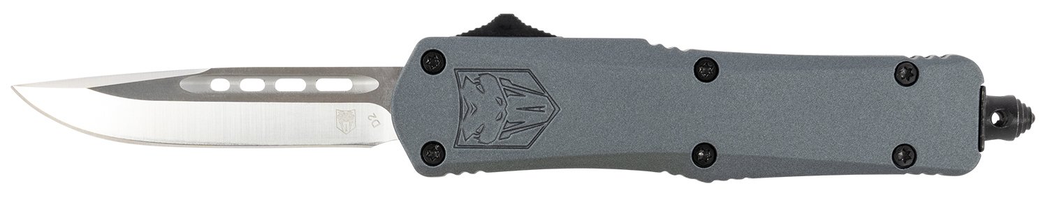 Buy CobraTec SGYFS3DNS FS-3 2.75" D2 Steel Blade Gray Aluminum Handle Knife online