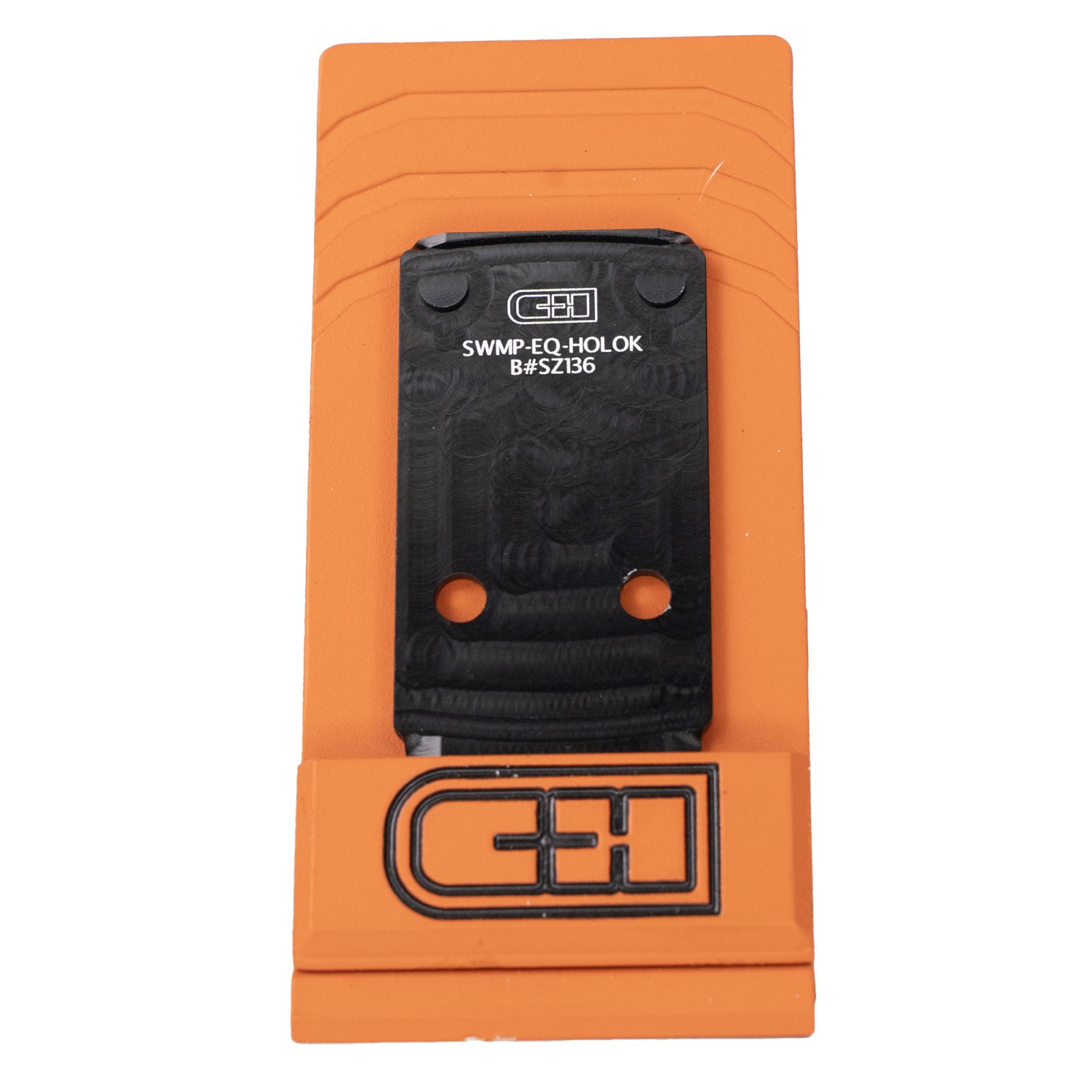 C&H Precision SWMP-57-EQ-HOLOK Optic Mount Plate, Black, CNC Machined Steel - C&H Precision