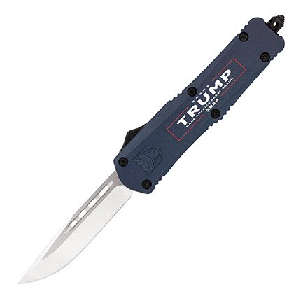 Buy CobraTec MTRP24BLUDNS OTF FS-3 Medium Trump Blue Drop Point Knife online