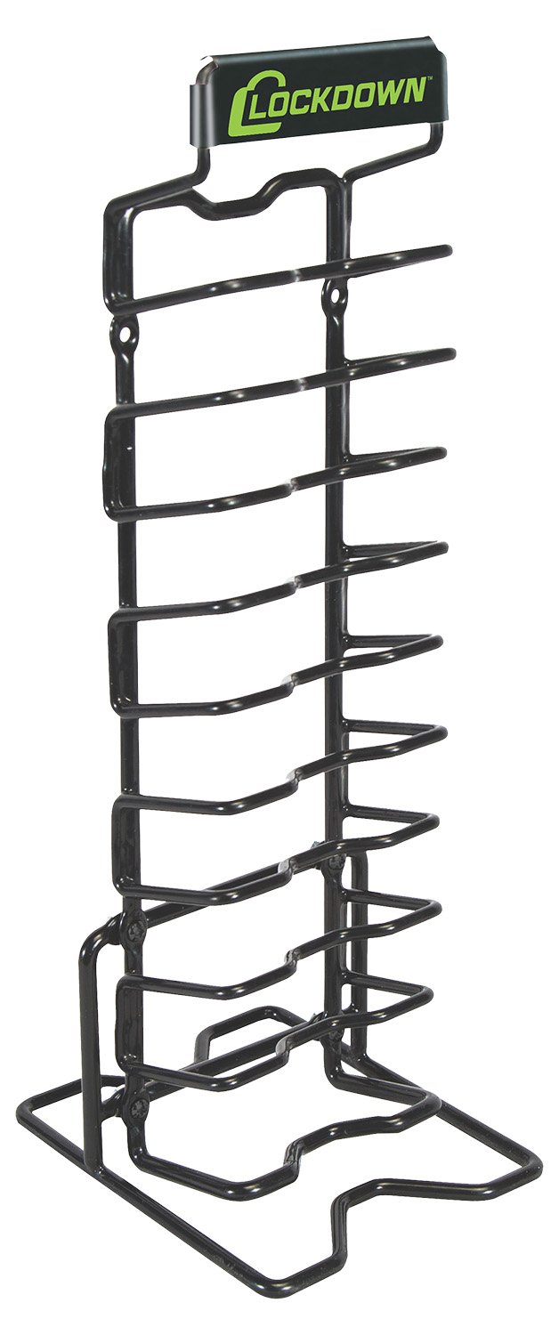 Lockdown 222972 AR-15 Magazine Rack, Black, Holds 10-30 Round Mags, Vinyl Coated Steel, Wall Mountable - Lockdown - BLACK