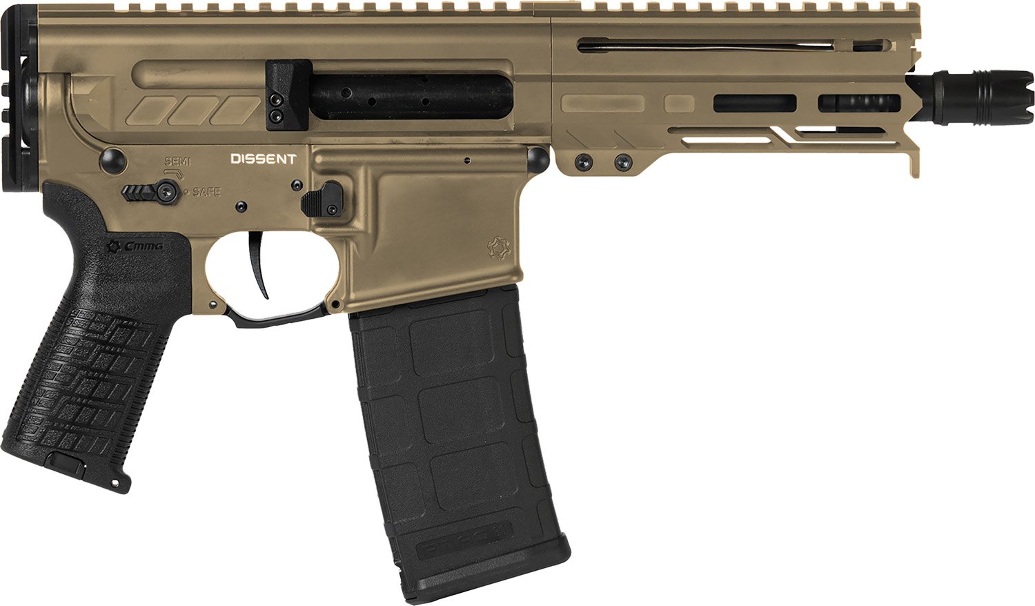 CMMG DISSENT Mk4 .300 BLK AR Pistol 6.5" Coyote Tan