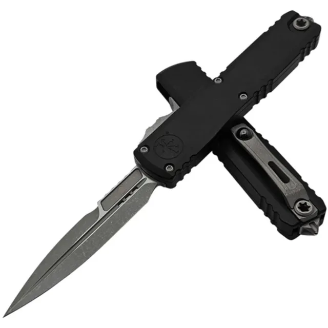 Microtech Ultratech G3 ZBP 3.55 In Bayonet Apocalyptic Black Alu Handle