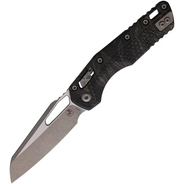 MICROTECH MSI 210T-10APPMTSC 3.88 In Wharncliffe Apocalyptic Tiger Stripe Camo Handle