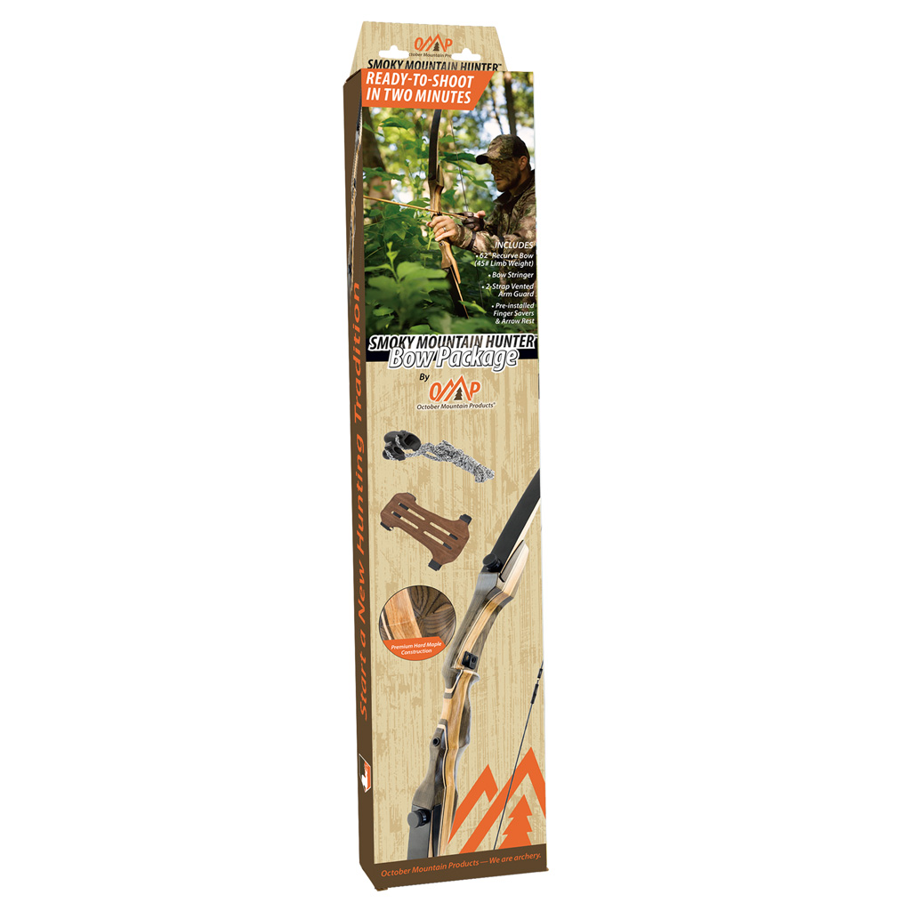 October Mountain 81274 Smoky Mountain Hunter Bow 62" 45 lbs RH Package