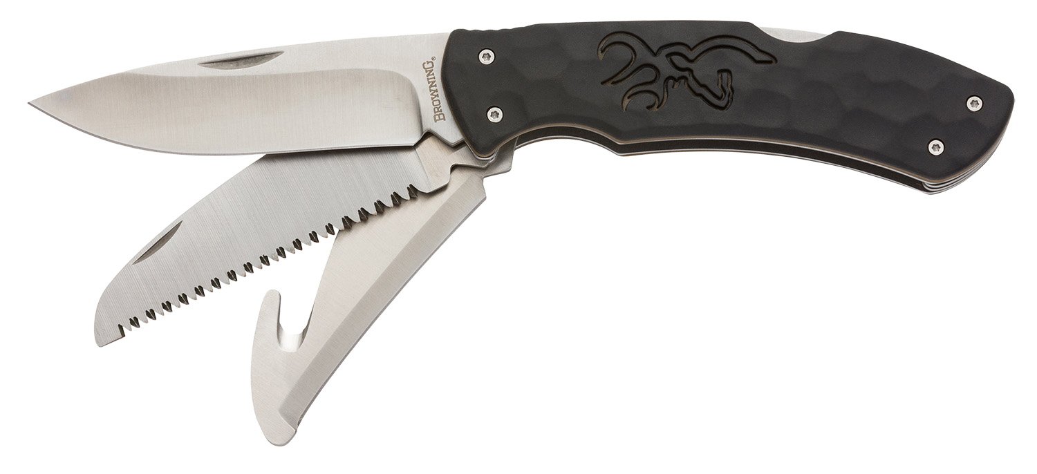 Browning 3220430 Primal Kodiak Slim 3.75" Folding Drop Point/Gut... - Browning - DROP POINT/GUT HOOK/SAW