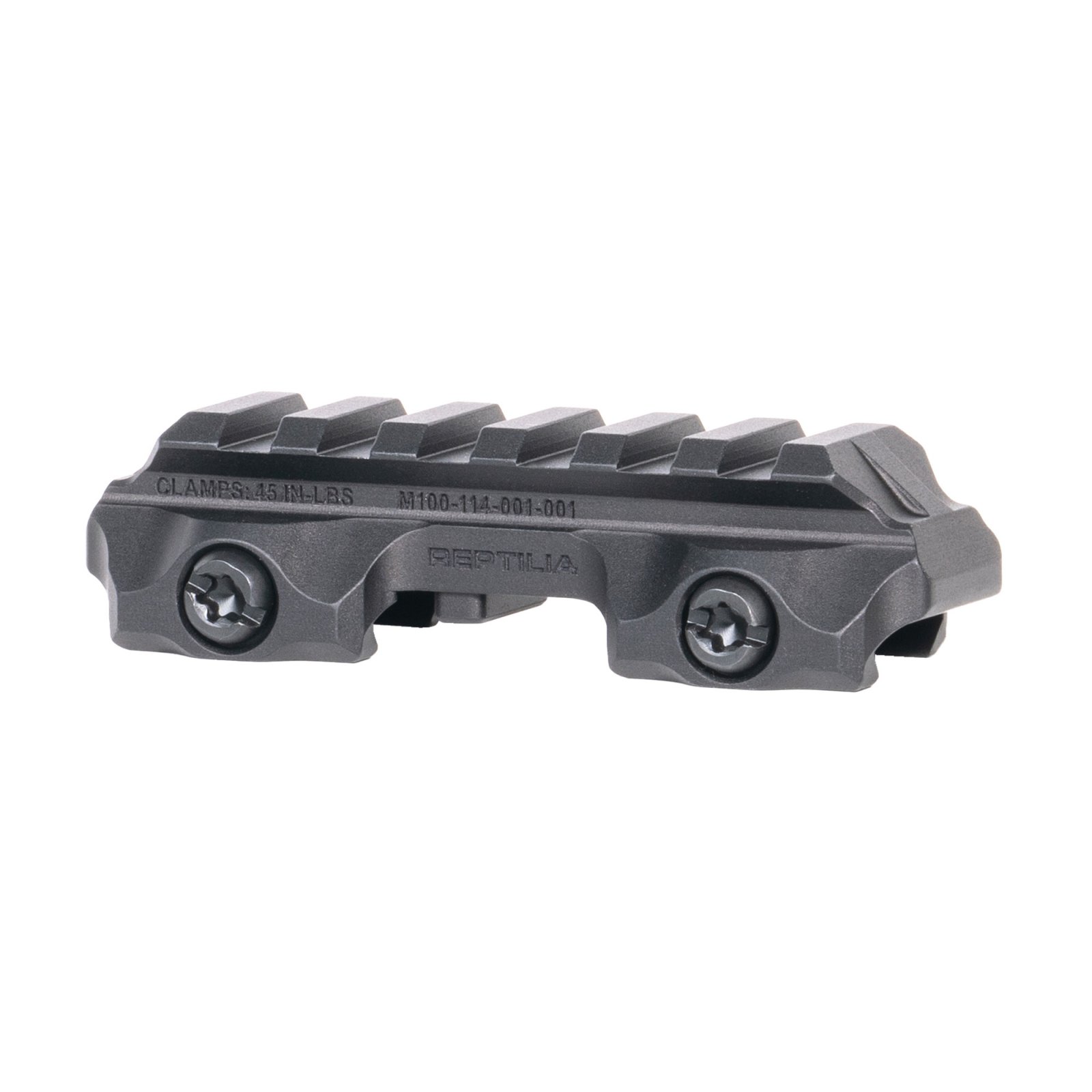 Reptilia 100-271 RMU Mount, .625" Height, 6 Slot, 1913 Picatinny, Black - Reptilia