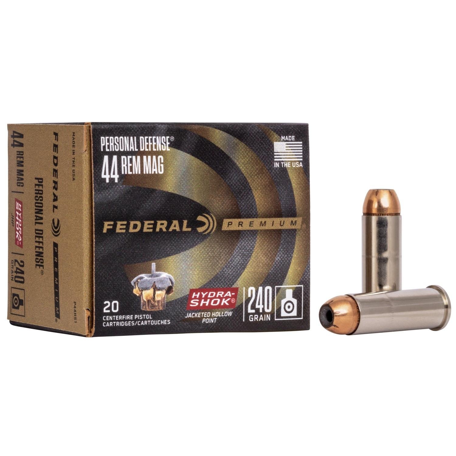 Federal P44HS1 44 Remington Magnum 240 Grain Hydra-Shok 20 Rounds