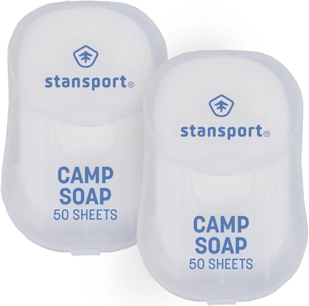 S/SPORT 354-50 Soap Sheets 2x50 TSA-Compliant Biodegradable Case