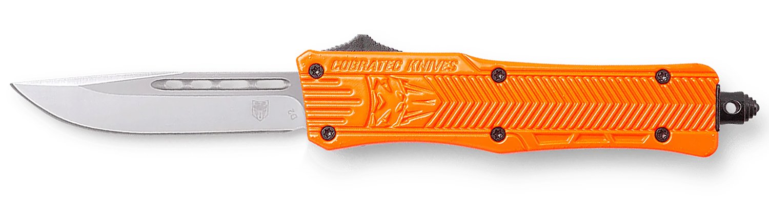 Buy CobraTec CTK-1 Small 2.75" OTF D2 Steel Blade Orange Handle Knife online