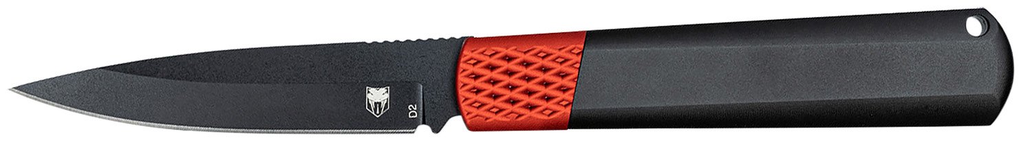 Buy CobraTec CTGHRBRB Gideon 3" D2 Blade Black/Red Aluminum Handle Knife online