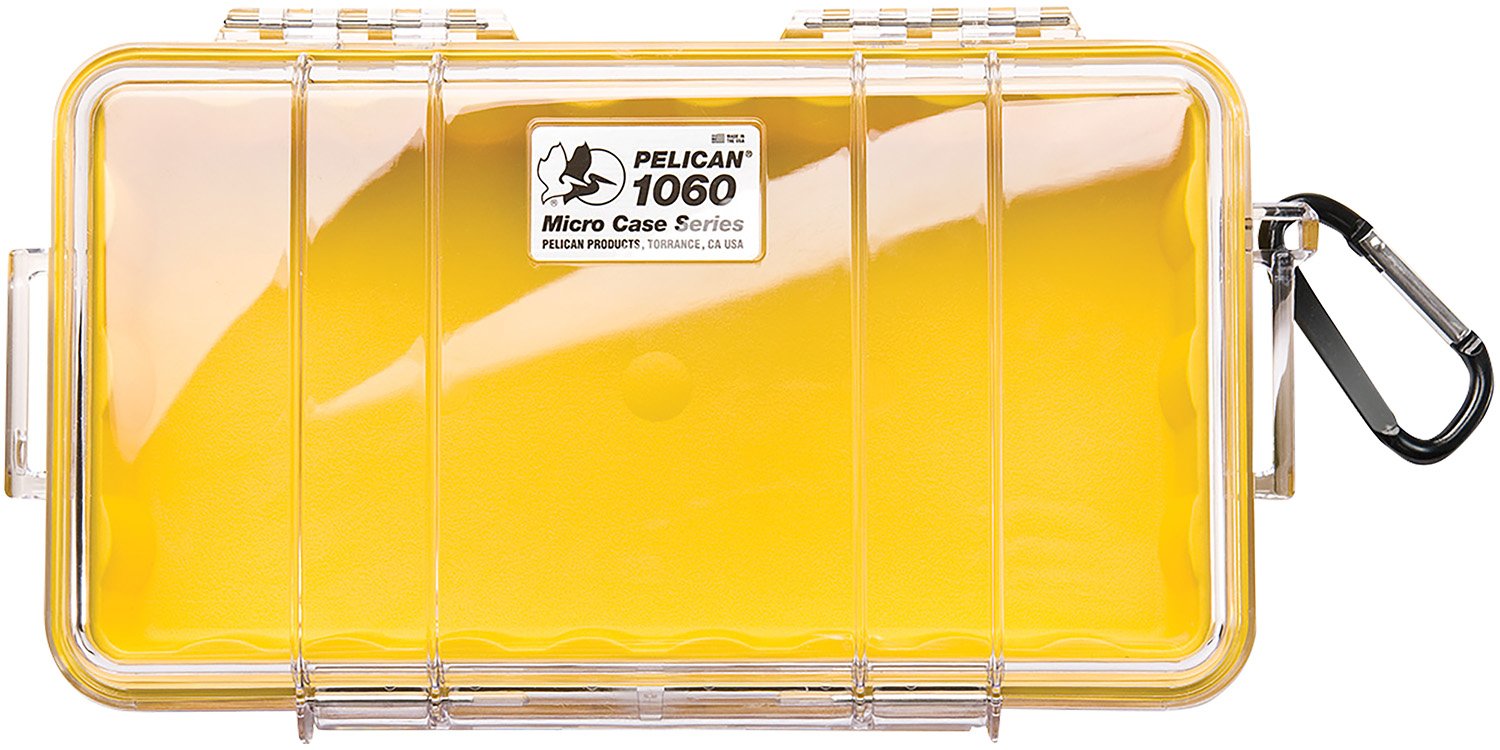 Pelican 1060-027-100 Micro Case Yellow/Clear 9" Hard Case - PELICAN - MICRO CASE