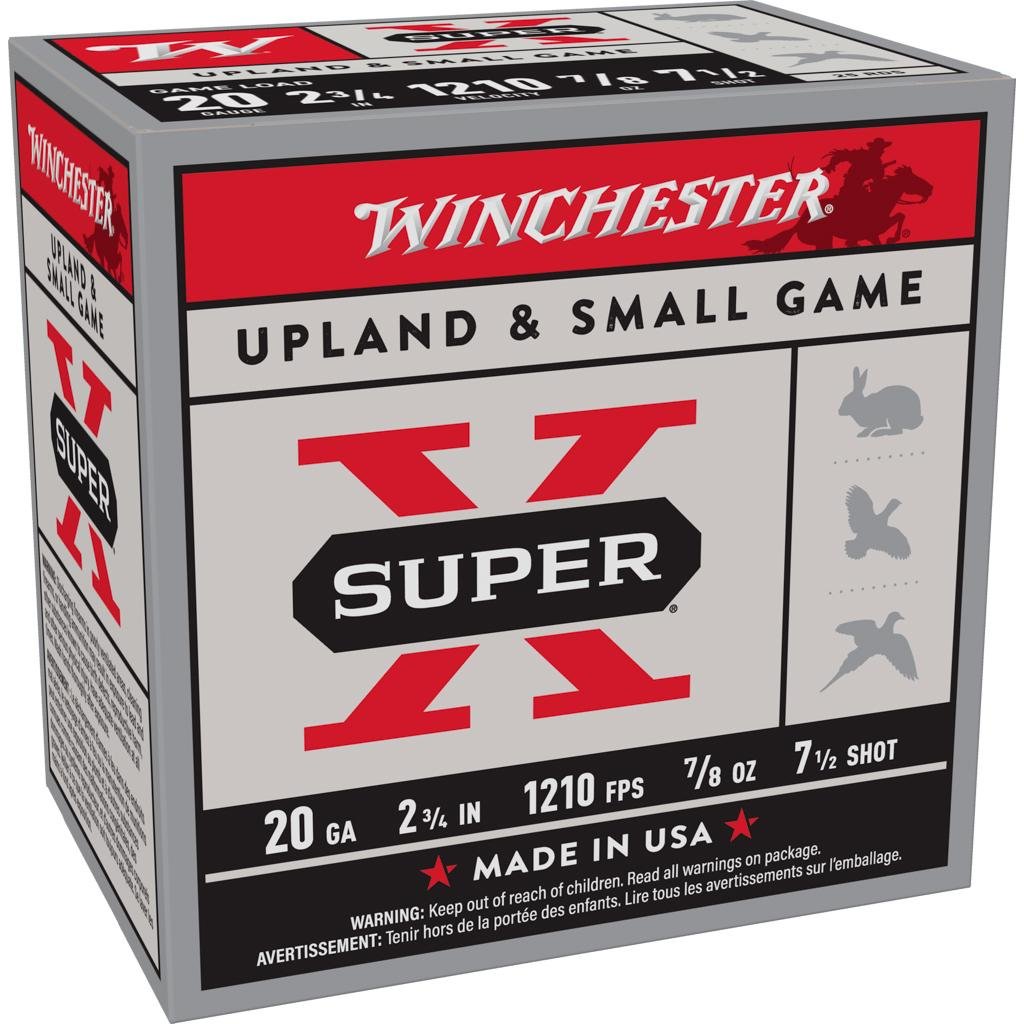 Winchester Ammo XU207 Super X Game Load 20 Gauge 2.75" 7/8 oz 1210 fps 7.5 Shot 25 Bx/10 Cs