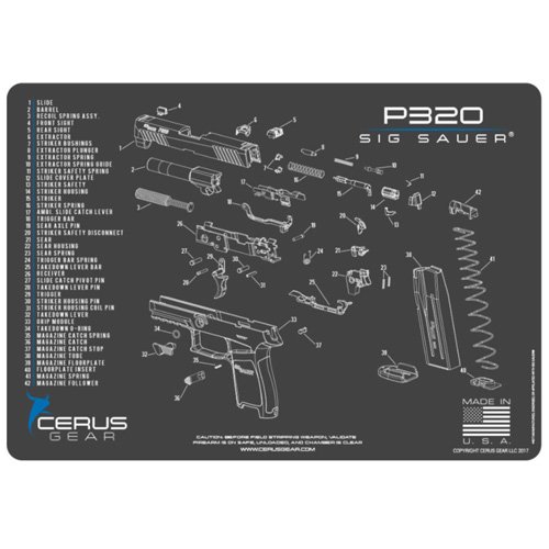 CERUS GEAR SIG P320 SCHEMATIC GRAY/BLUE