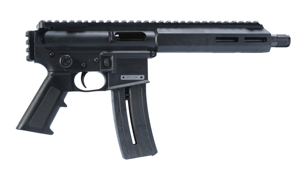 Mountain Bill Gun Lab MBGL-GOAT15-ATOM-1-HC Goat-15 Atom 22 LR 10+1 7.80" Black Oxide Threaded Barrel, Black Polymer Receiver w/Picatinny Rail, M-LOK Handguard, Black Polymer Grip