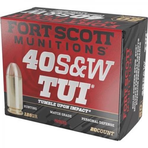 Fort Scott Munitions 400-125-SCV .40 S&W 125 Grain TUI Ammo 20 Rounds - Fort Scott Munitions - .40 S&W