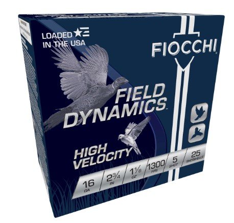 Fiocchi Field Dynamics Hi Velocity 16Ga 2.75in #5 Lead 25rd Shotshell 16HV5 - Fiocchi - 16 Gauge