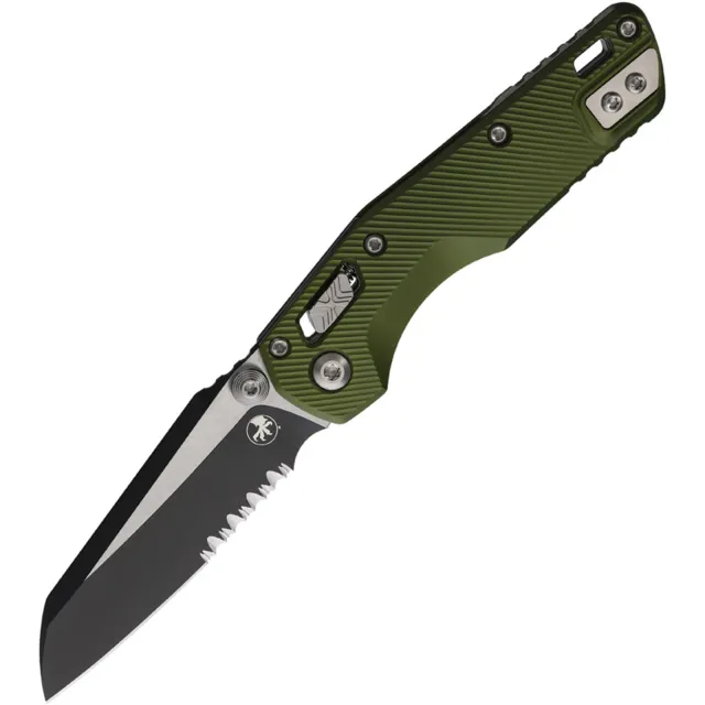 Microtech 210M-2FLOD MSI Mini 3.19 In Wharncliffe Part Serrated Black OD Green