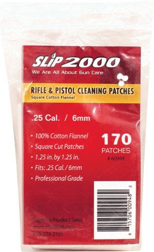 SLIP 2000 CLEANING PATCHES 1.25" SQUARE 25CAL/6MM 170-BA! - Slip 2000