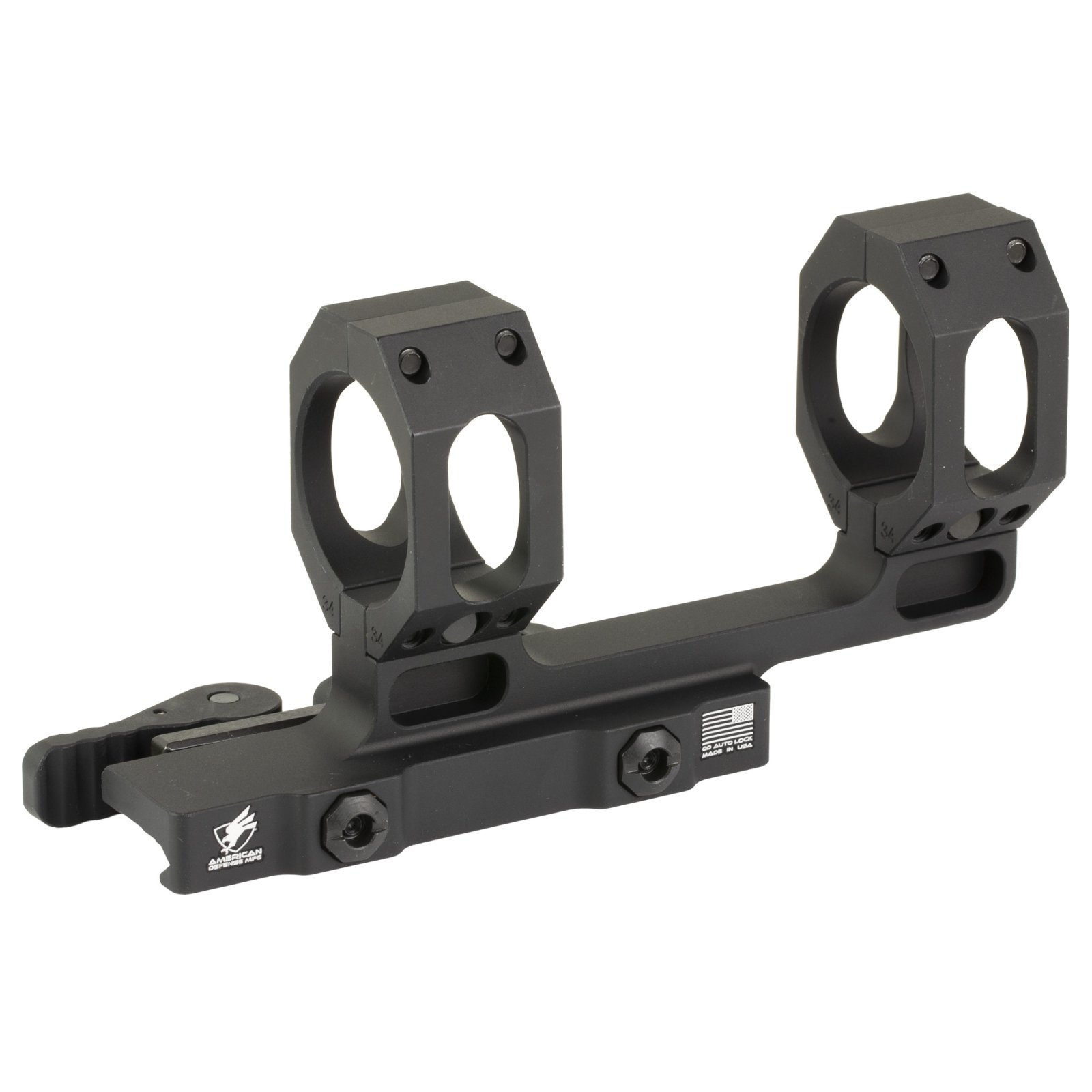 Buy American Defense AD-RECON-M-34-STD Quick Detach 34mm Scope Mount Black online