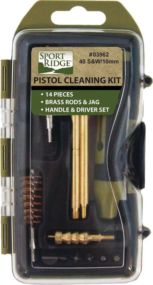 Sport Ridge 03962: 14-Piece .40cal/10mm Pistol Cleaning Kit with Hard Case - Military Armament Corporation