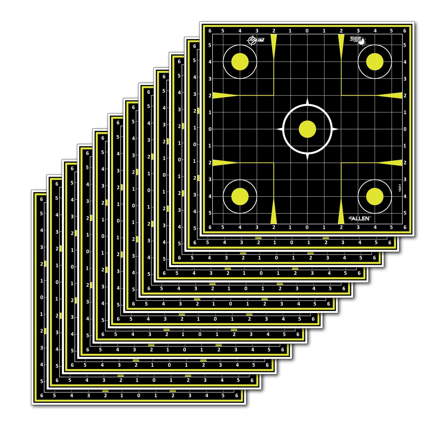 Buy EZ-Aim 15211 Splash Reactive Sight In Grid Non-Adhesive 12 Pack online