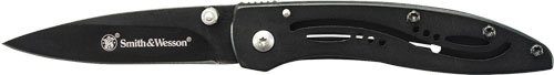 S&W Knife Black Blade 3" Blade - Stainless Steel Handle - UPC: 028634001439