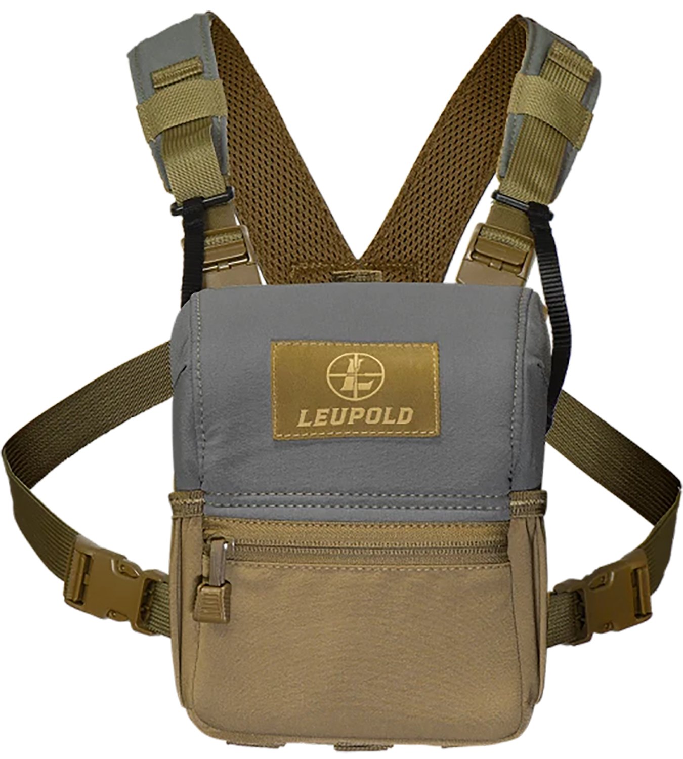 Leupold 185627 Enclosed Binocular Harness Non-Magnetic Tan/Gray Nylon