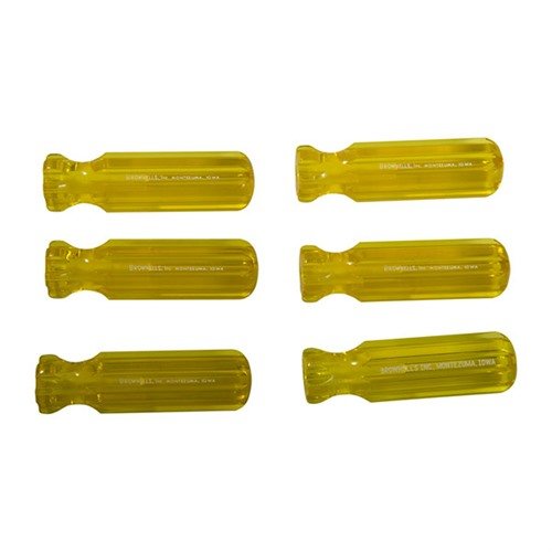 Brownells Molded Plastic Tool Handle L5 Model Yellow 6 Pack - Brownells