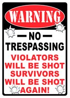 Buy Rivers EDGE 12"X17" WARNING SIGN "NO TRESPASSING" online