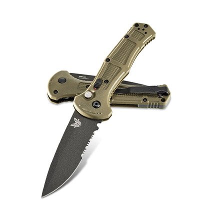 Benchmade 9070SBK-1 Claymore 3.6" Ranger Green Grivory Auto Knife - Benchmade