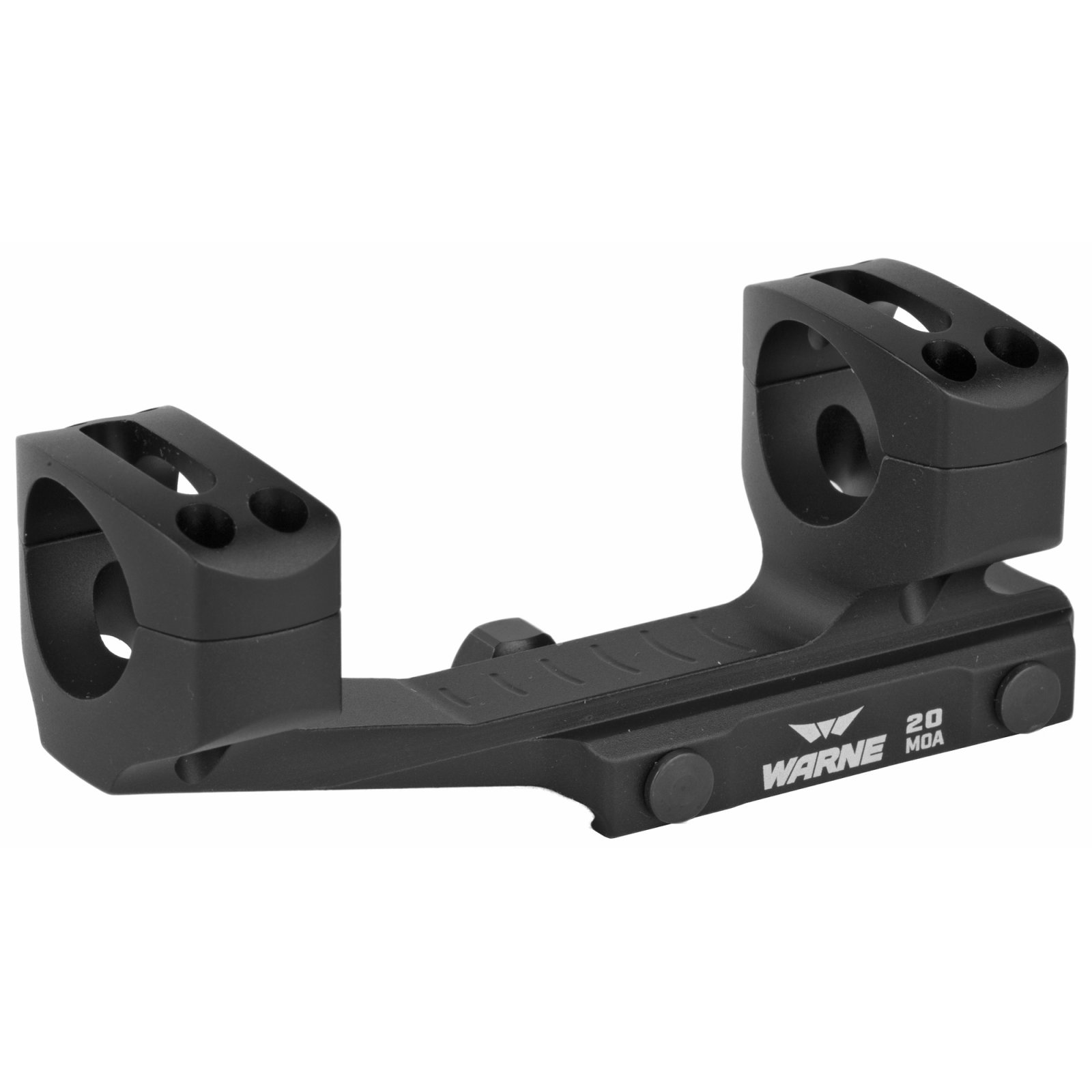 Warne LRSKEL1TW Gen 2 1" Scope Mount 20 MOA 6061 Aluminum Black - Warne