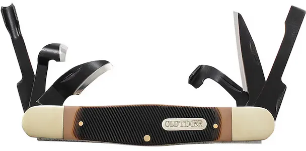 Buy Old Timer 24OT Splinter Carvin' 6" Knife: High Carbon Stainless Steel, Heat-Treated Springs, Various Blades online