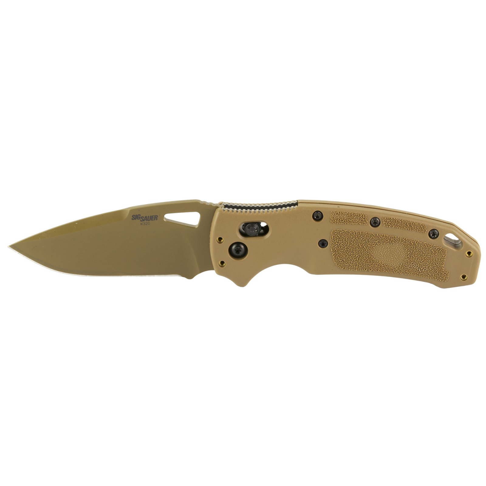 Hogue SIG K320 M17 M18 Tan Folding Knife 3.5 Inch Drop Point Blade