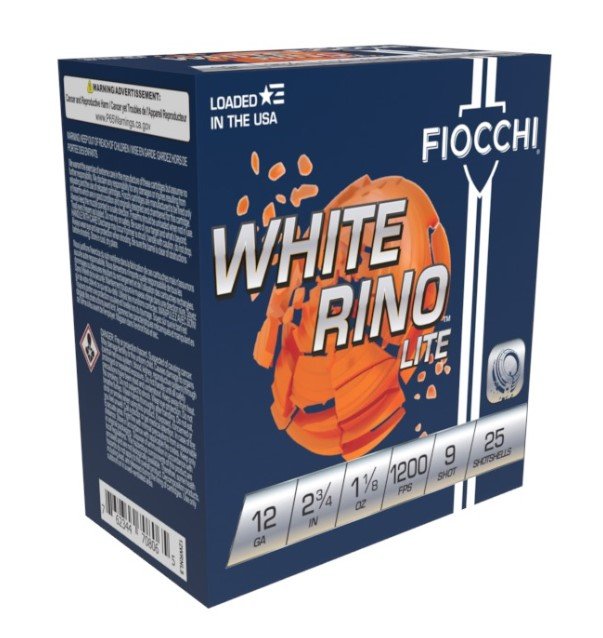 Fiocchi 12WRNL9 Exacta Target White Rino Lite 12Gauge 2.75" 1 1-8oz 9Sho... - Fiocchi - 12 GAUGE