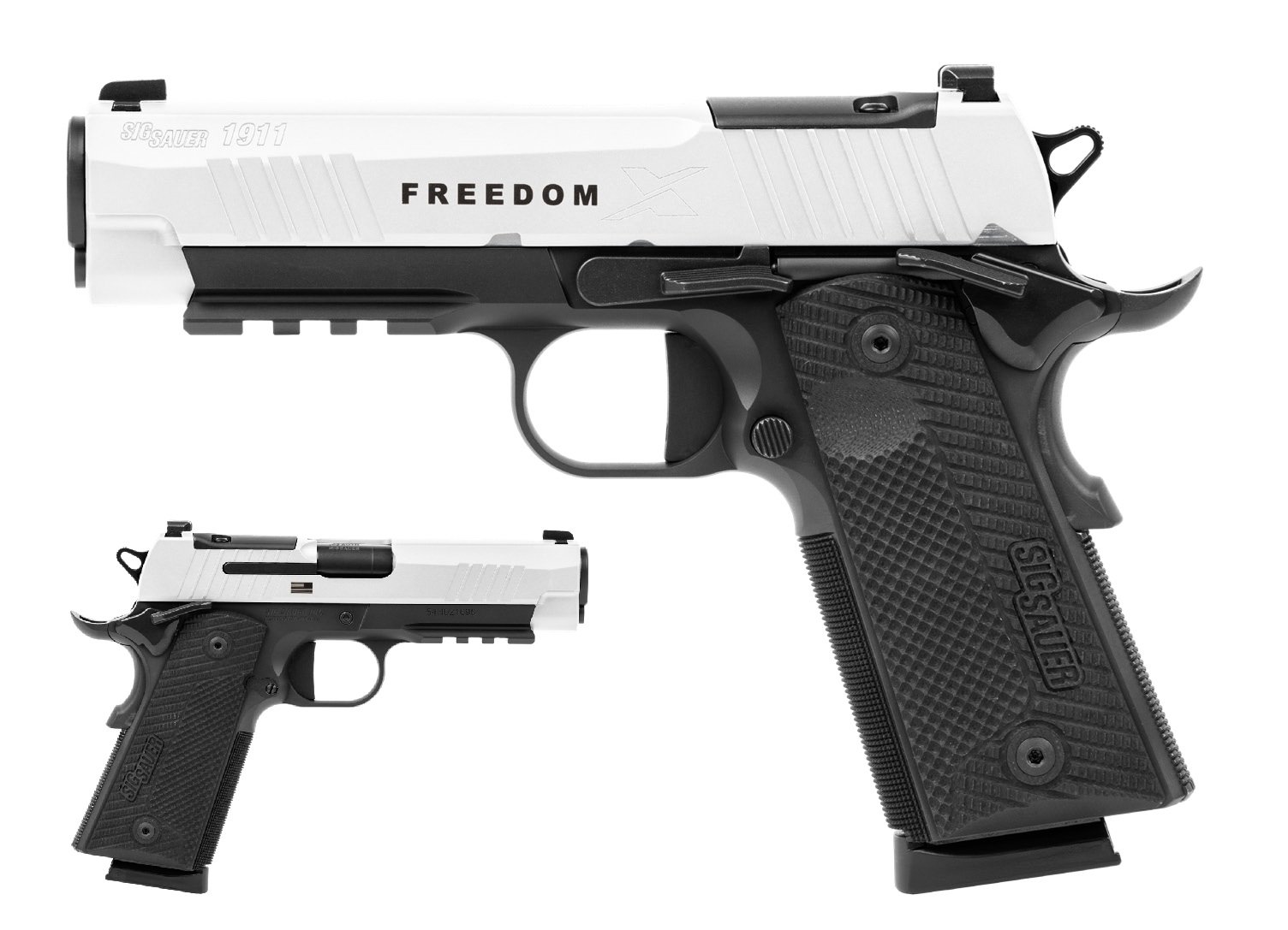 Sig SAUER 1911XCA-45-TWXR3-TP 1911 X Carry 45 ACP 4.2" White Cerakote Semi-Auto Pistol - Sig Sauer - .45 ACP/Auto