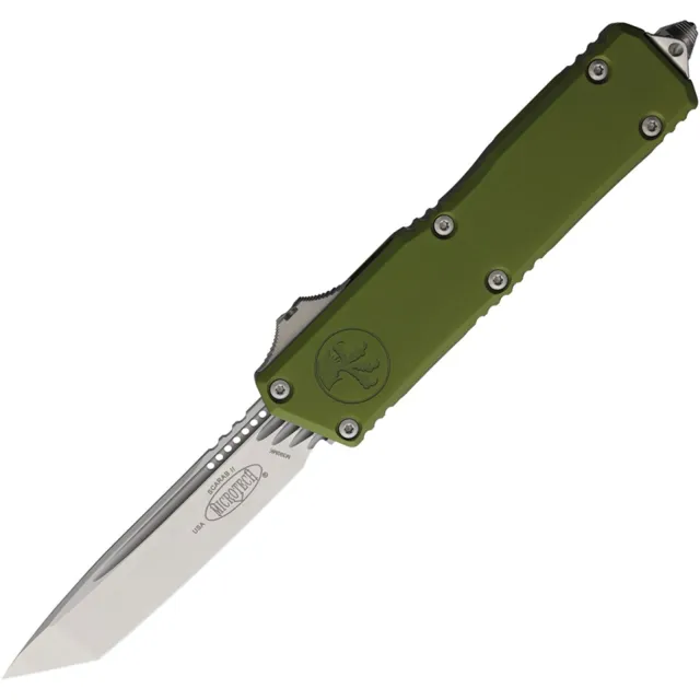 Microtech Scarab II G3 3.97 In T/E Stonewash OD Green ALU Handle