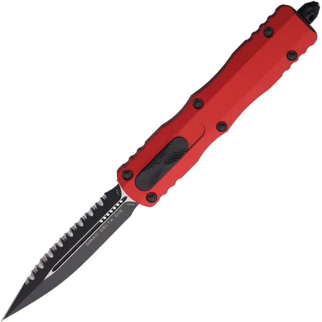 Microtech Dirac Delta 227-3RD 3.79 In DE/FS Black Red Aluminum Handle