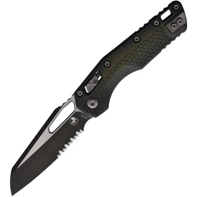 Microtech MSI 210T-2PMFBO 3.88 In Wharncliff Part Serrate Faded Bazooka