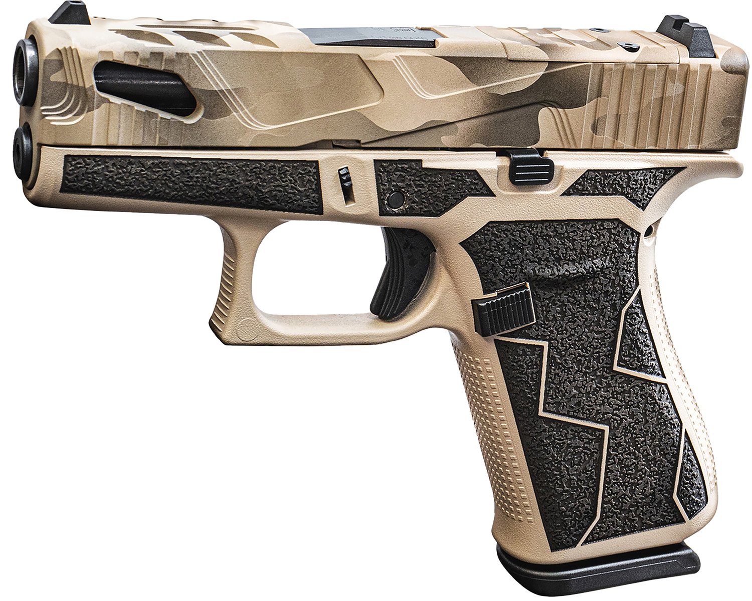 Glock PX4350204FRMOSNBRKUPF G43X 9mm 10+1 Black/Tan Cerakote MOS