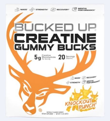 Bucked Up Creatine Gummies Knockout Punch 24pc pack