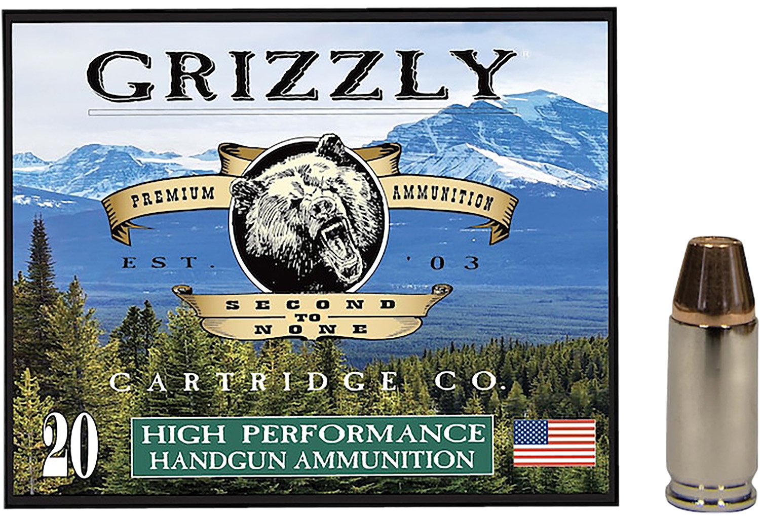 Grizzly Ammo GC9+P+CM8 9mm+P 147gr Full Metal Jacket Flat Point 20 Per Box/10 Case - GRIZZLY - FULL METAL JACKET FLAT POINT