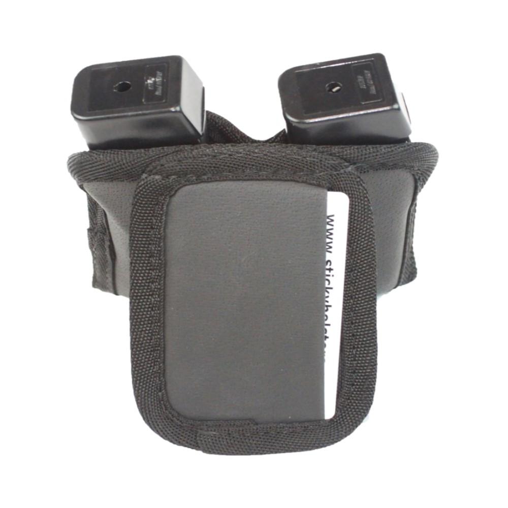 Sticky Holsters DSMP Dual Mag Pouch Black/Green Cordura/Foam - Sticky Holsters