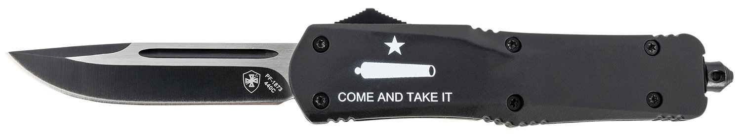 Templar LCATI331 Gen II OTF Knife 3.5" 440C Blade Black Handle - TEMP - DROP POINT