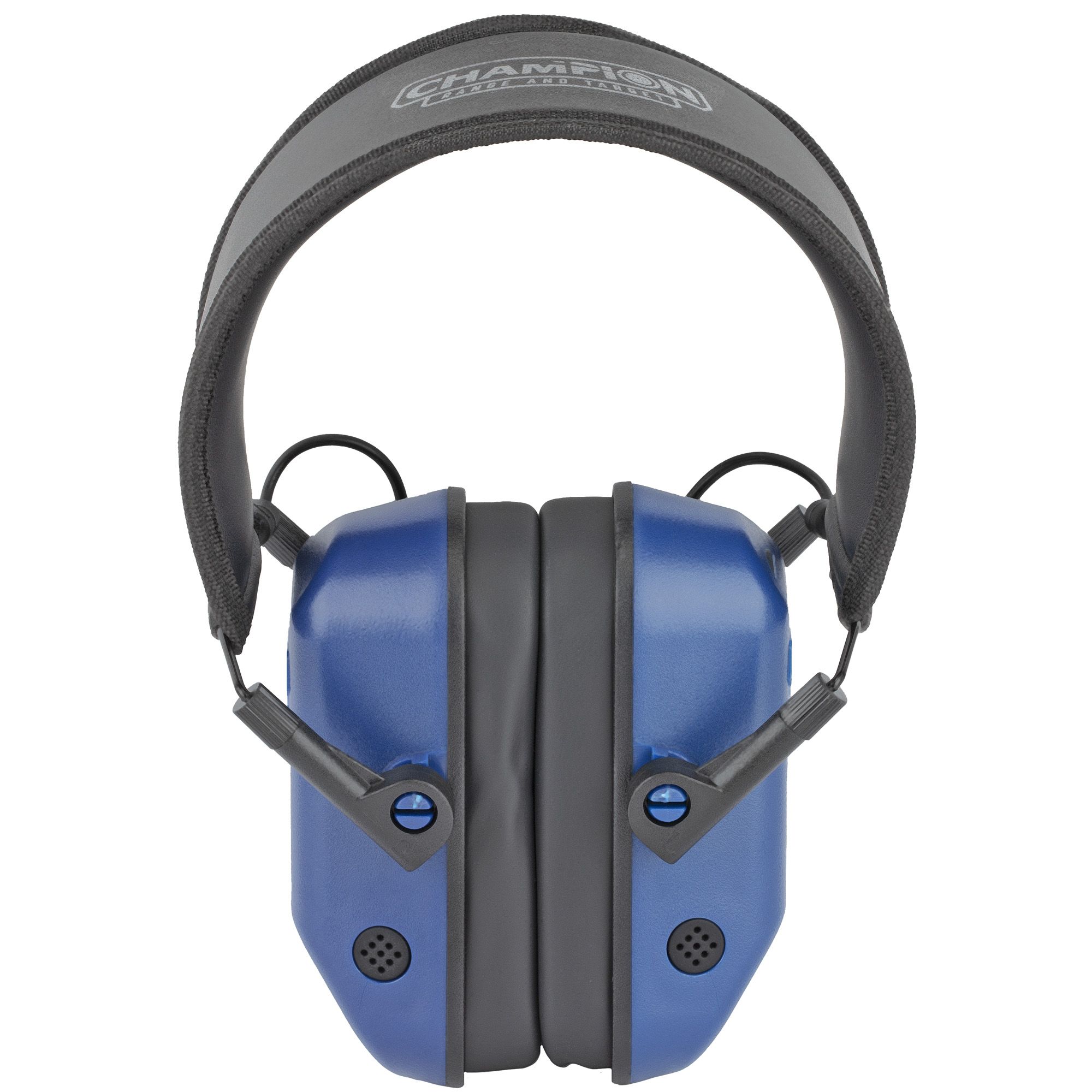 Champion Vanquish 40979 Electronic Earmuff, 22dB Hearing Protection, Blue, HD Speakers, Omnidirectional Microphones, 200hr Runtime