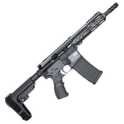 FosTech TECH STRYKER PISTOL 7.5" 5.56NATO BLACK 7.5" Barrel, 7" Mach 2 Handguard, Sba 3 Brace, Sabre Grip, 5.56 , Forged - Fostech - 5.56 NATO