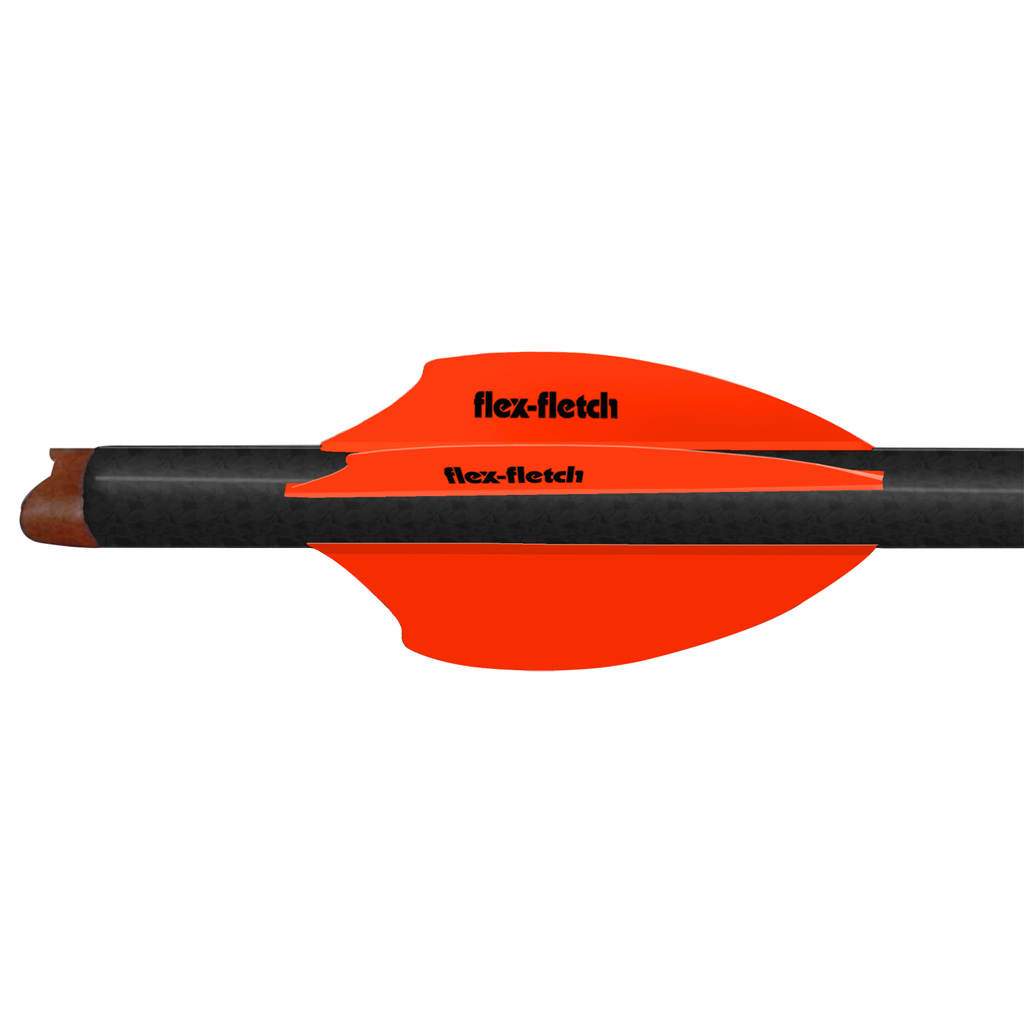 Flex Fletch SK2 Vanes Blaze Orange 2" 100 Pack Durable No Flutter